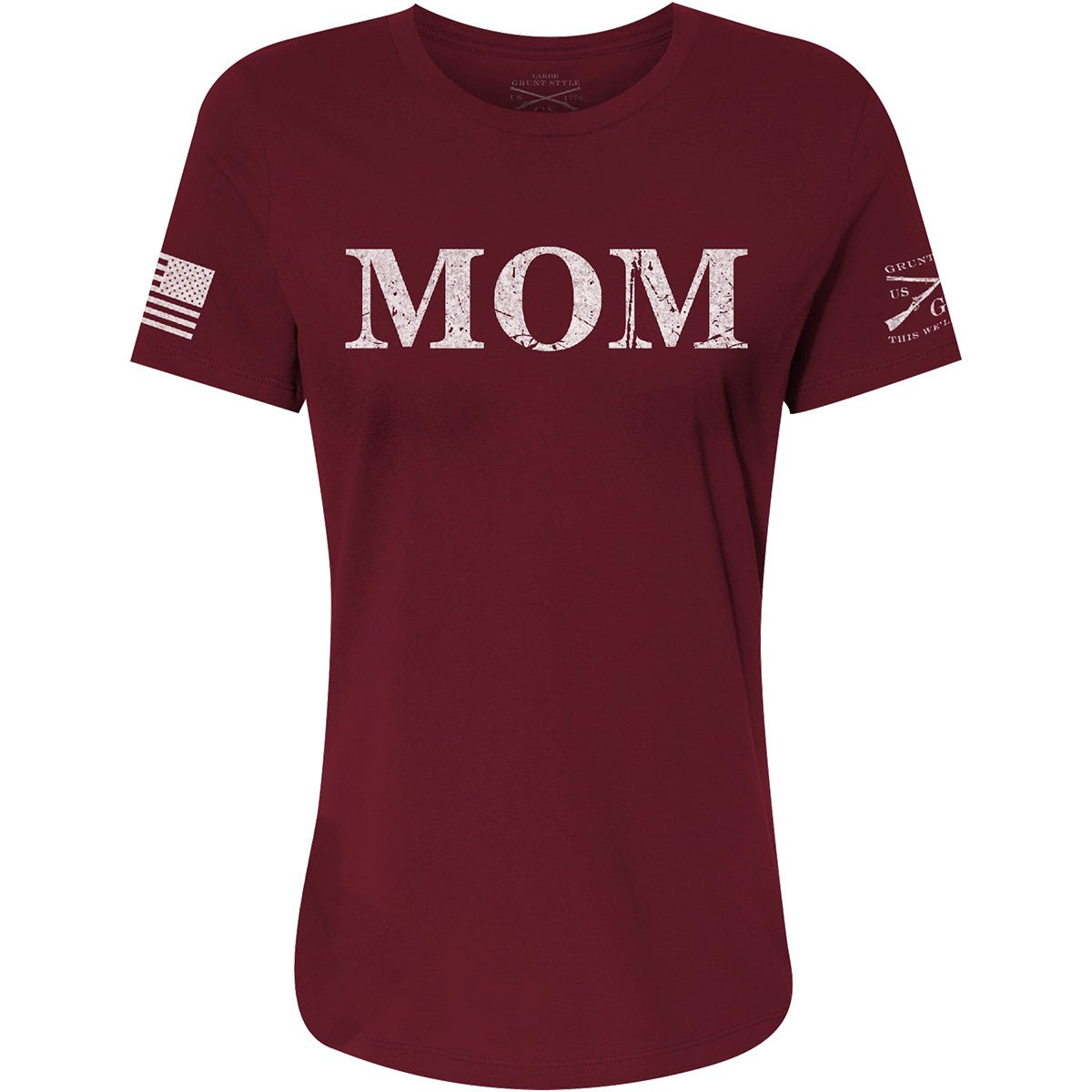 Grunt Style Women's Mom Defined Relaxed Fit T-Shirt - Maroon - Forza Sports