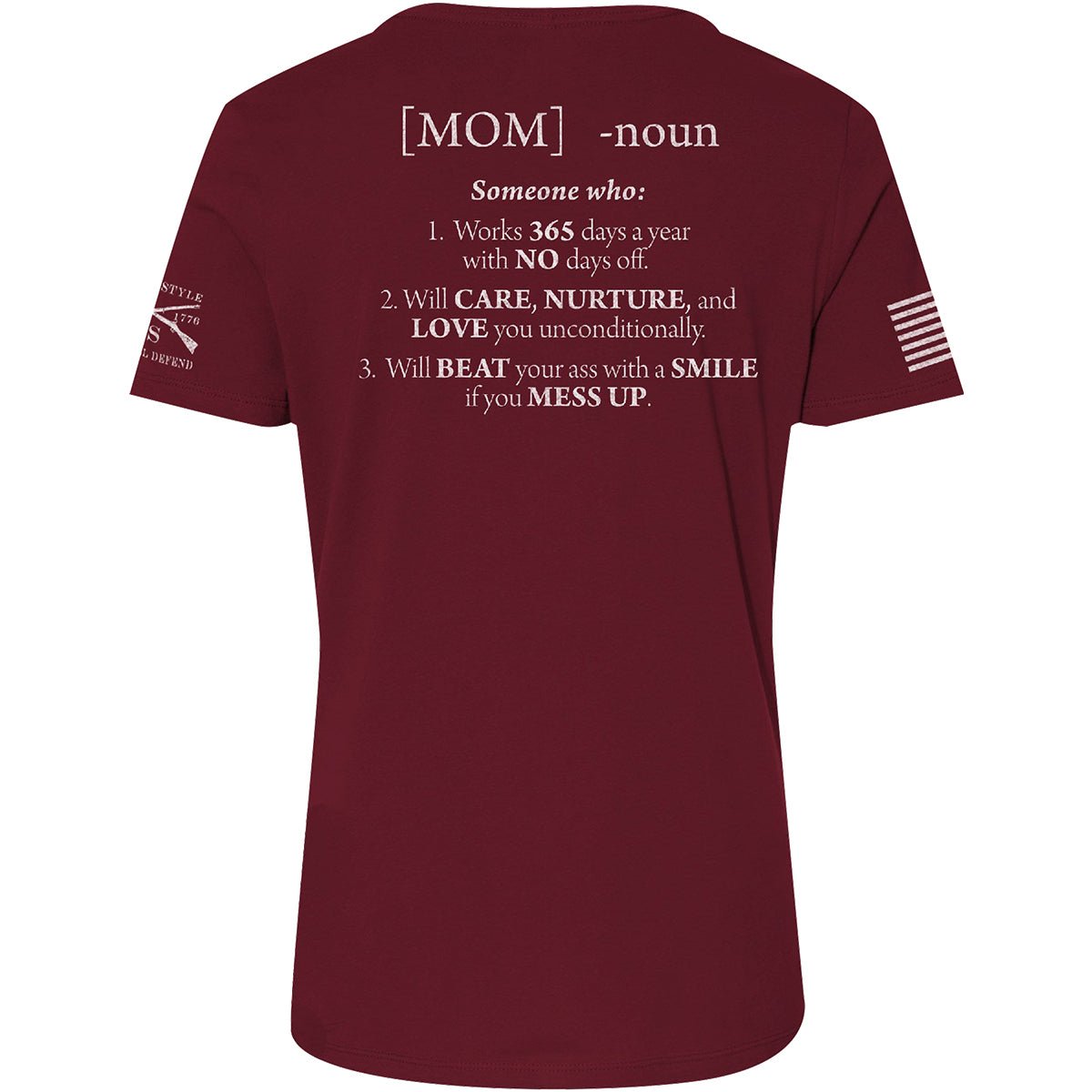 Grunt Style Women's Mom Defined Relaxed Fit T-Shirt - Maroon - Forza Sports