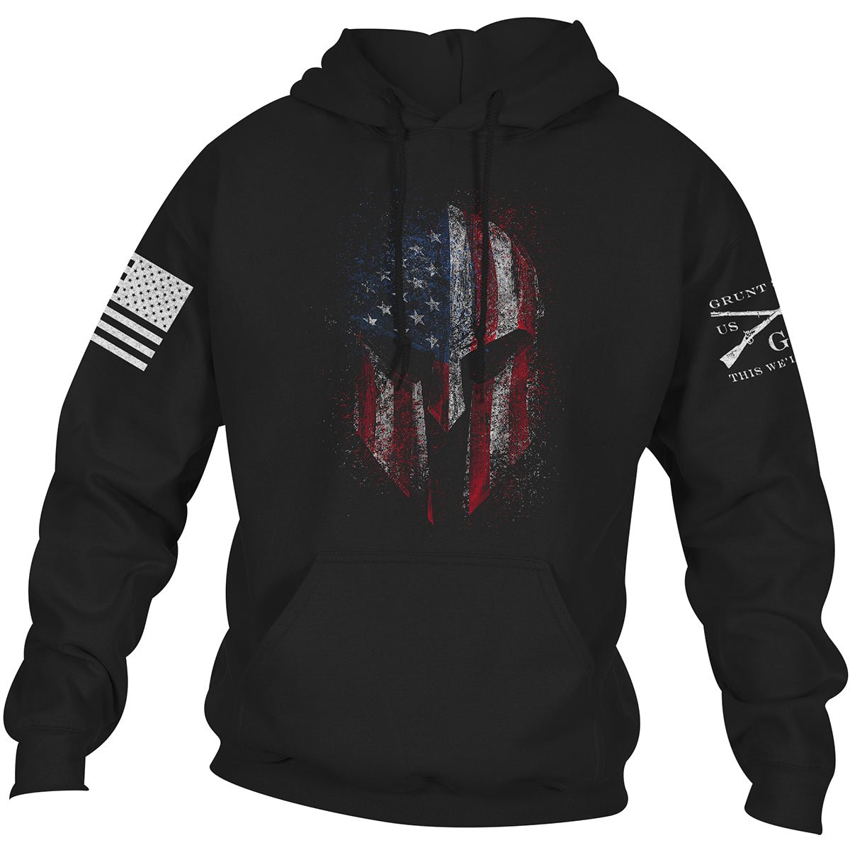 Grunt Style American Spartan 2.0 Pullover Hoodie - Black - Forza Sports