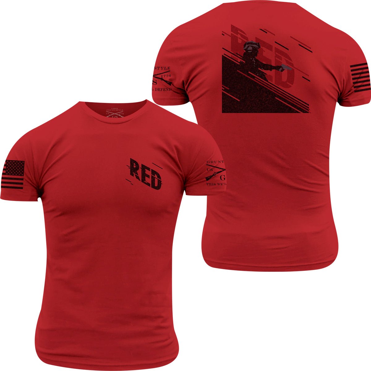 Grunt Style R.E.D. Movement T-Shirt - Red - Forza Sports