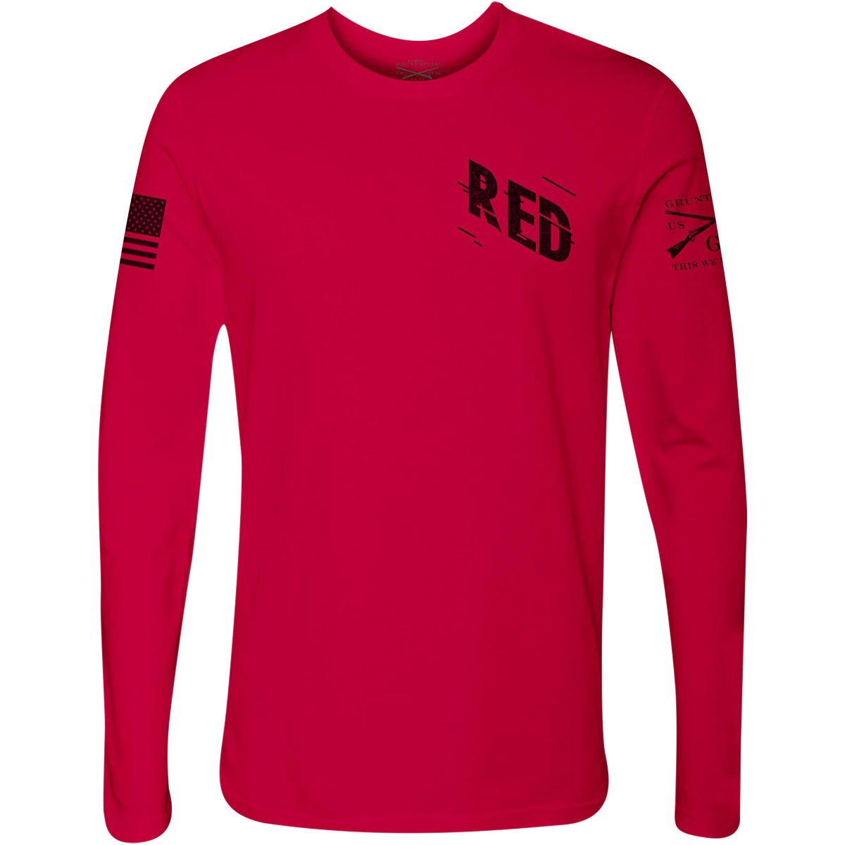 Grunt Style R.E.D. Movement Long Sleeve T-Shirt - Red - Forza Sports