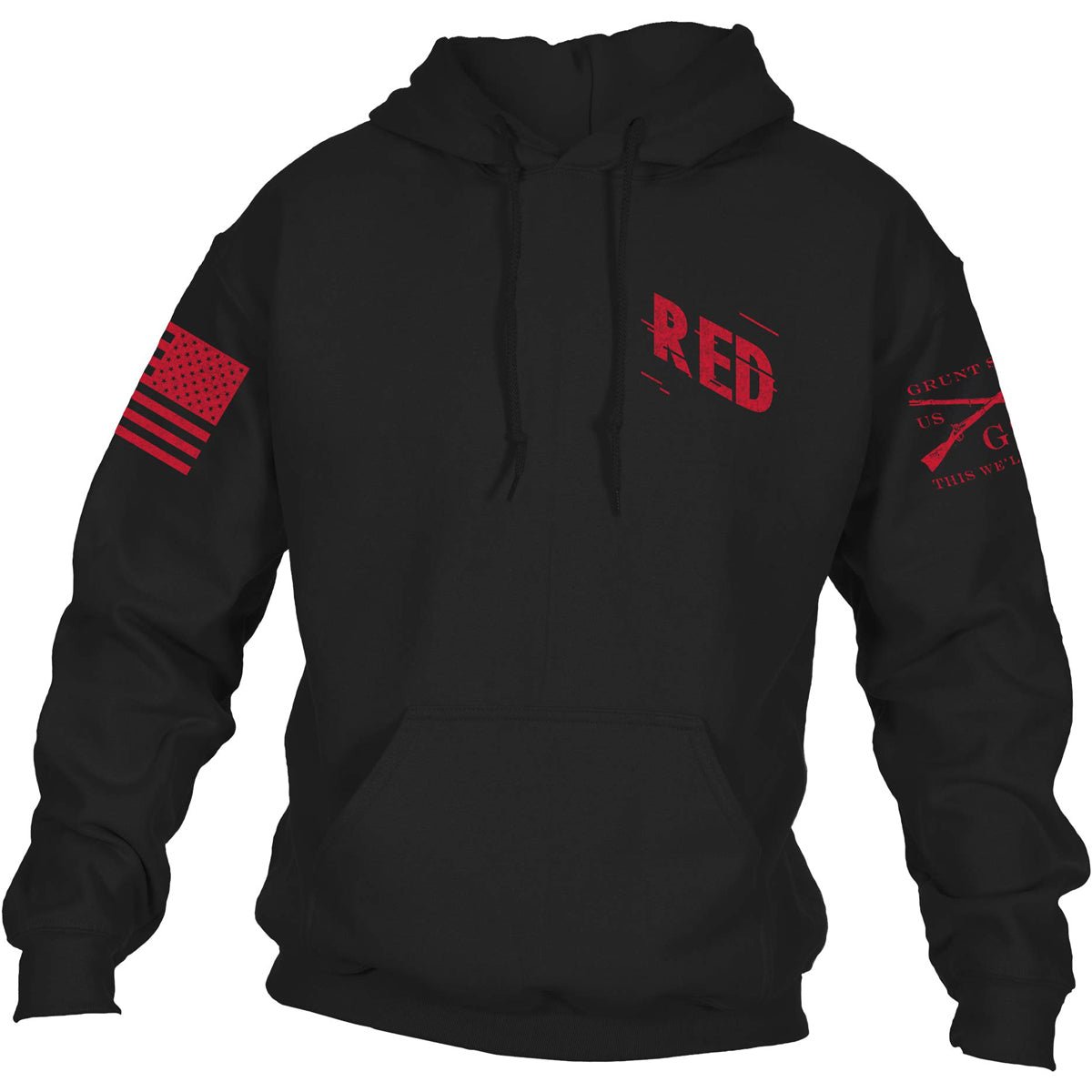 Grunt Style R.E.D. Movement Pullover Hoodie - Black - Forza Sports