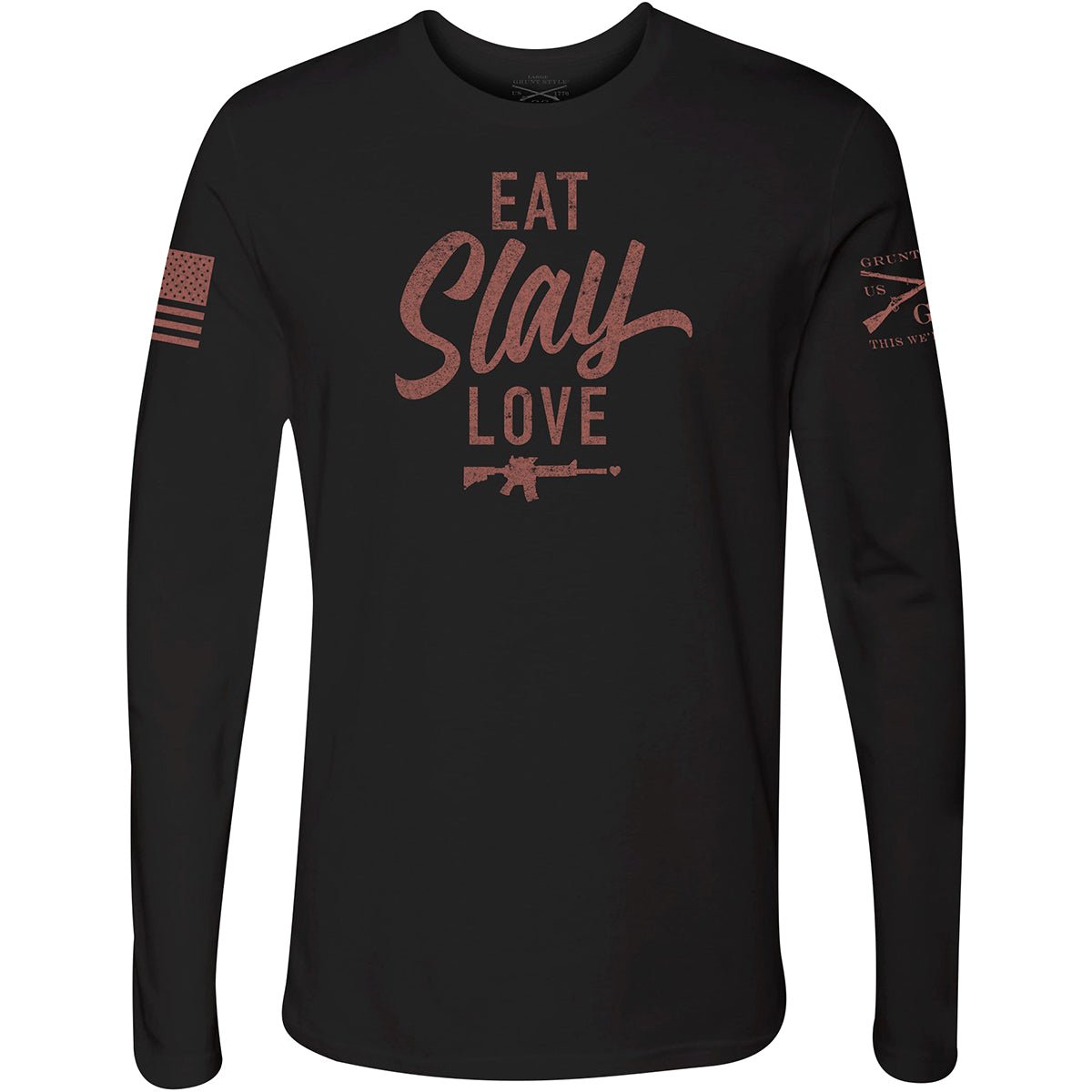 Grunt Style Eat, Slay, Love Long Sleeve T-Shirt - Black - Forza Sports