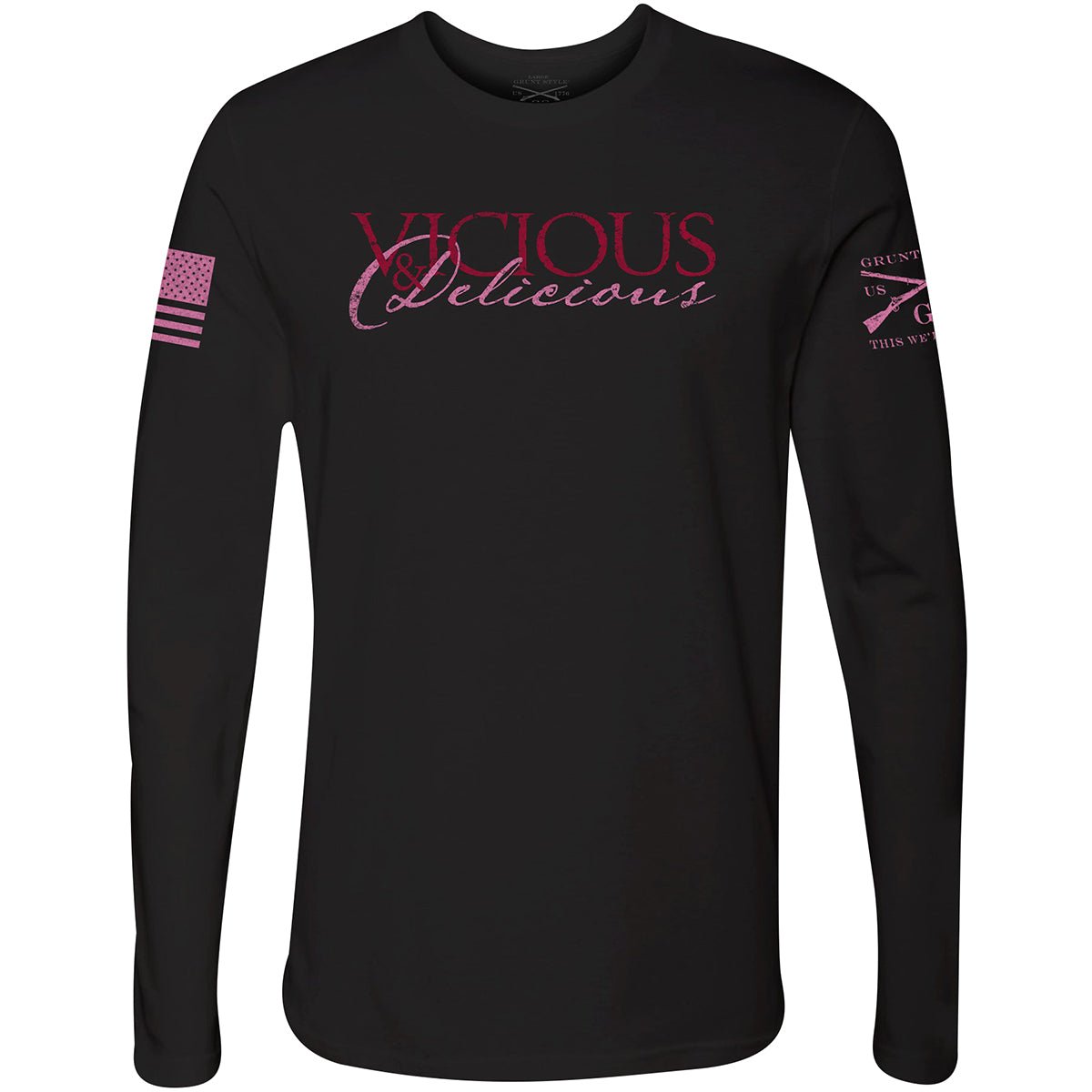 Grunt Style Vicious & Delicious Long Sleeve T-Shirt - Black - Forza Sports
