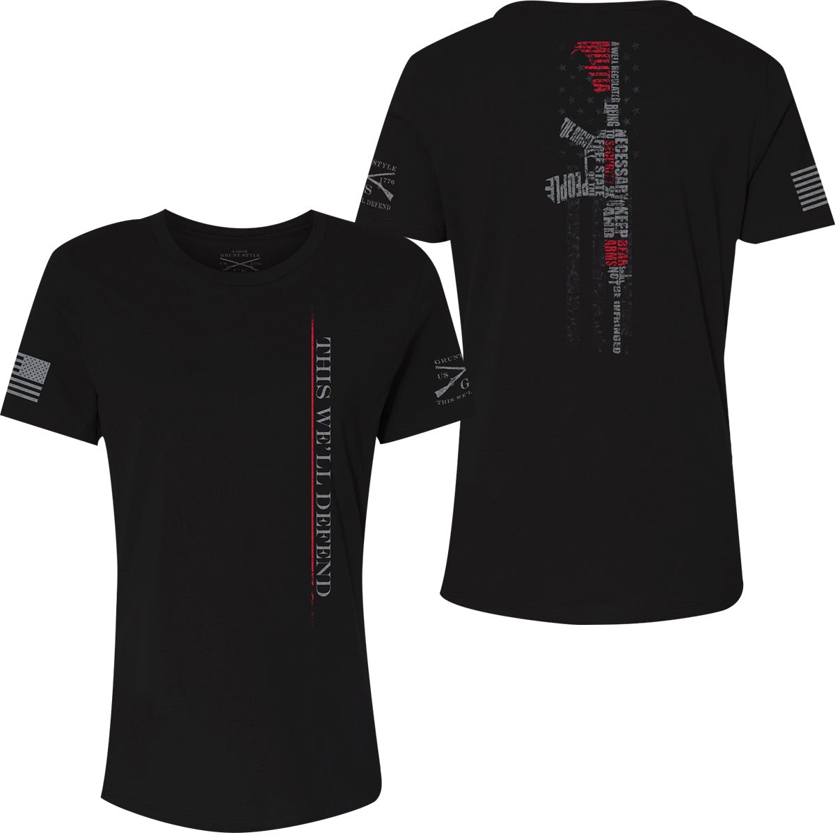 Grunt Style Women's Second Amendment 2.0 Relaxed Fit T-Shirt - Black - Forza Sports