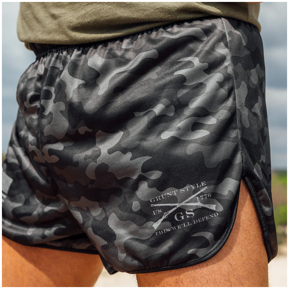 Grunt Style Ranger Panties Shorts in black camo - Forza Sports