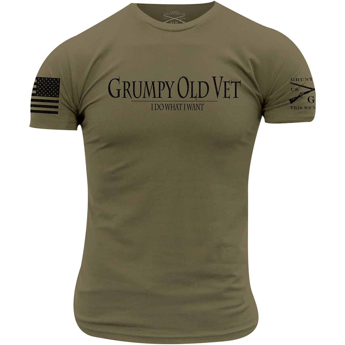 Grunt Style Grumpy Old Vet T-Shirt - Military Green - Forza Sports