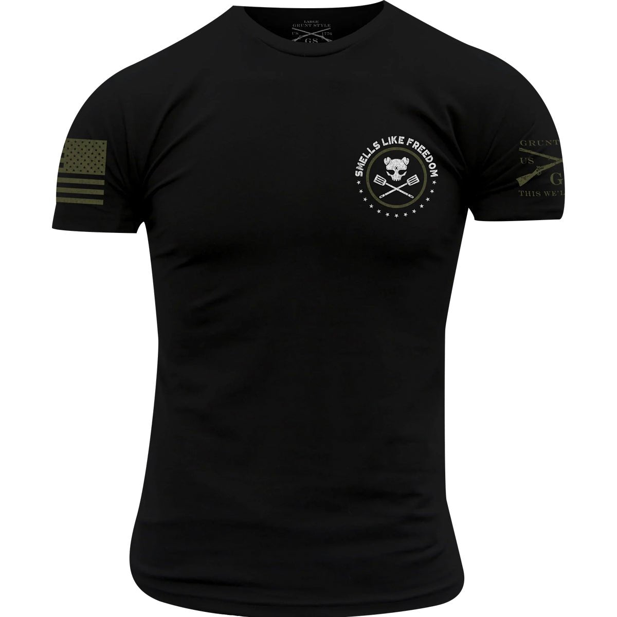 Grunt Style Whiskey Bacon Freedom T-Shirt - Black - Forza Sports