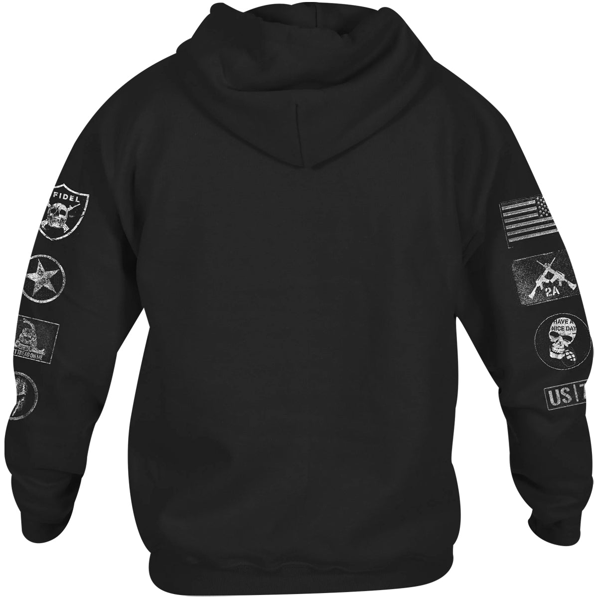 Grunt Style Patch Pullover Hoodie - Black - Forza Sports