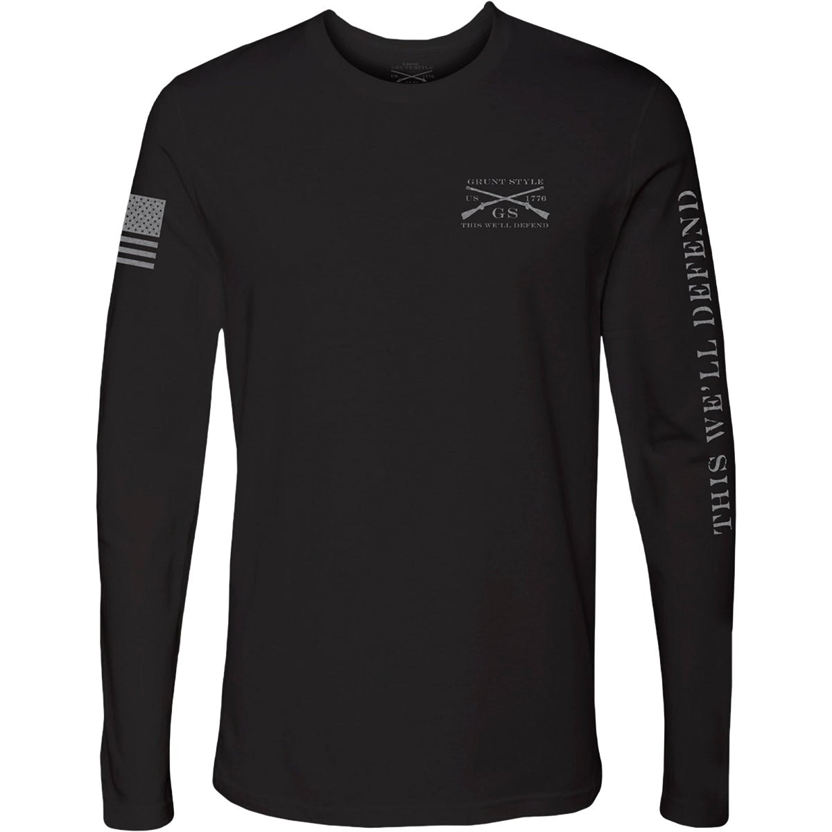 Grunt Style This We'll Defend Long Sleeve T-Shirt - Black - Forza Sports