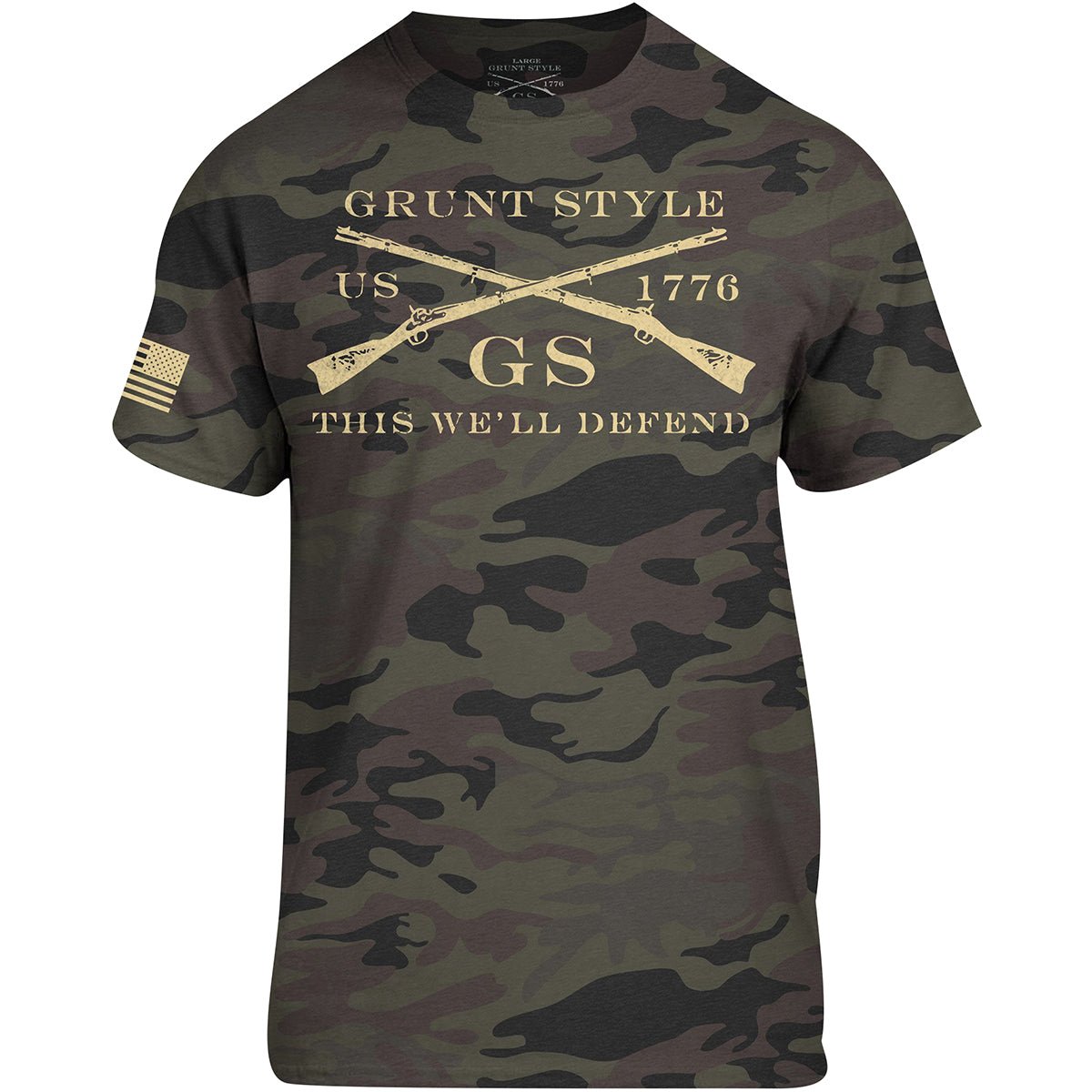 Grunt Style Logo Basic T-Shirt - Camo - Forza Sports