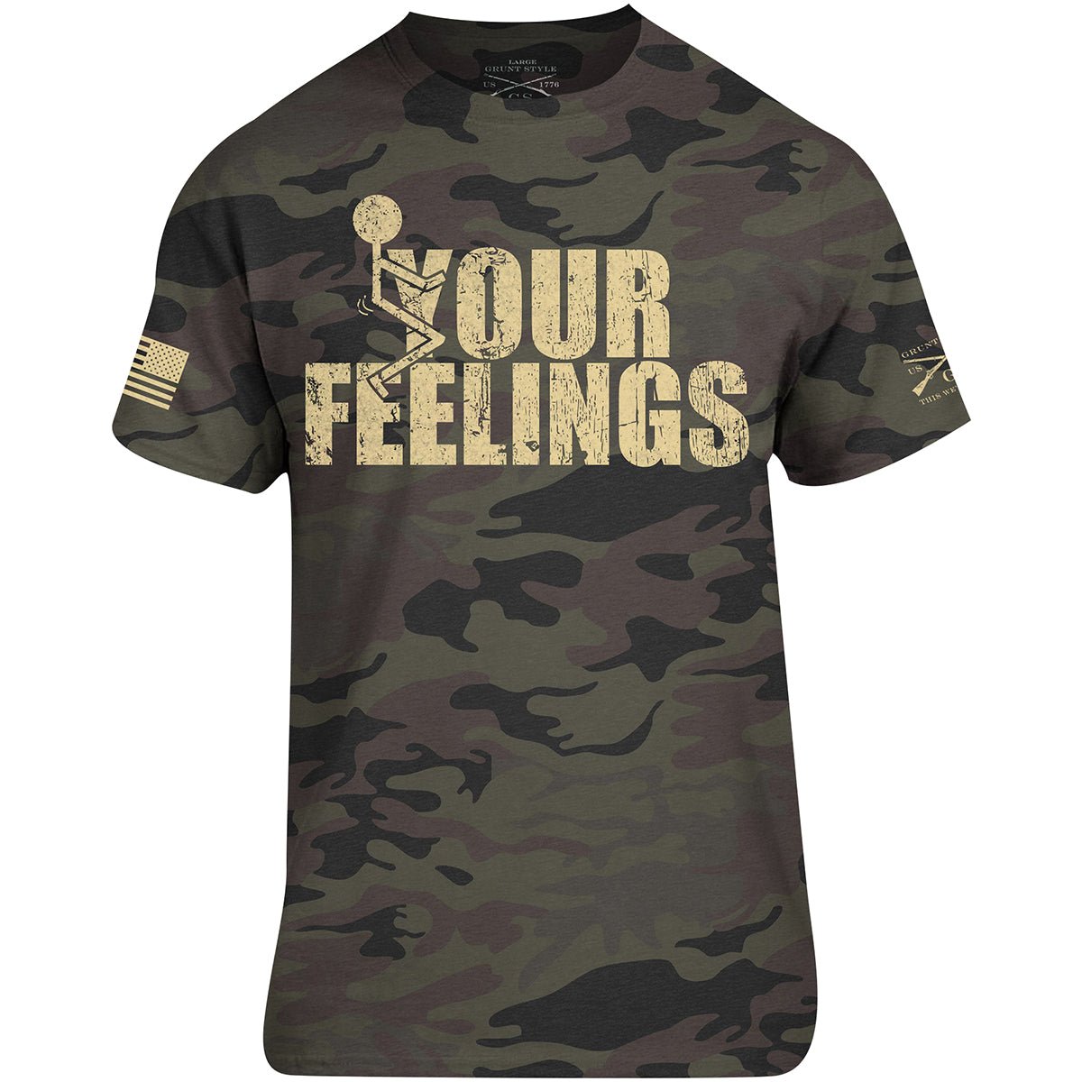 Grunt Style Fck Your Feelings T-Shirt - Camo - Forza Sports