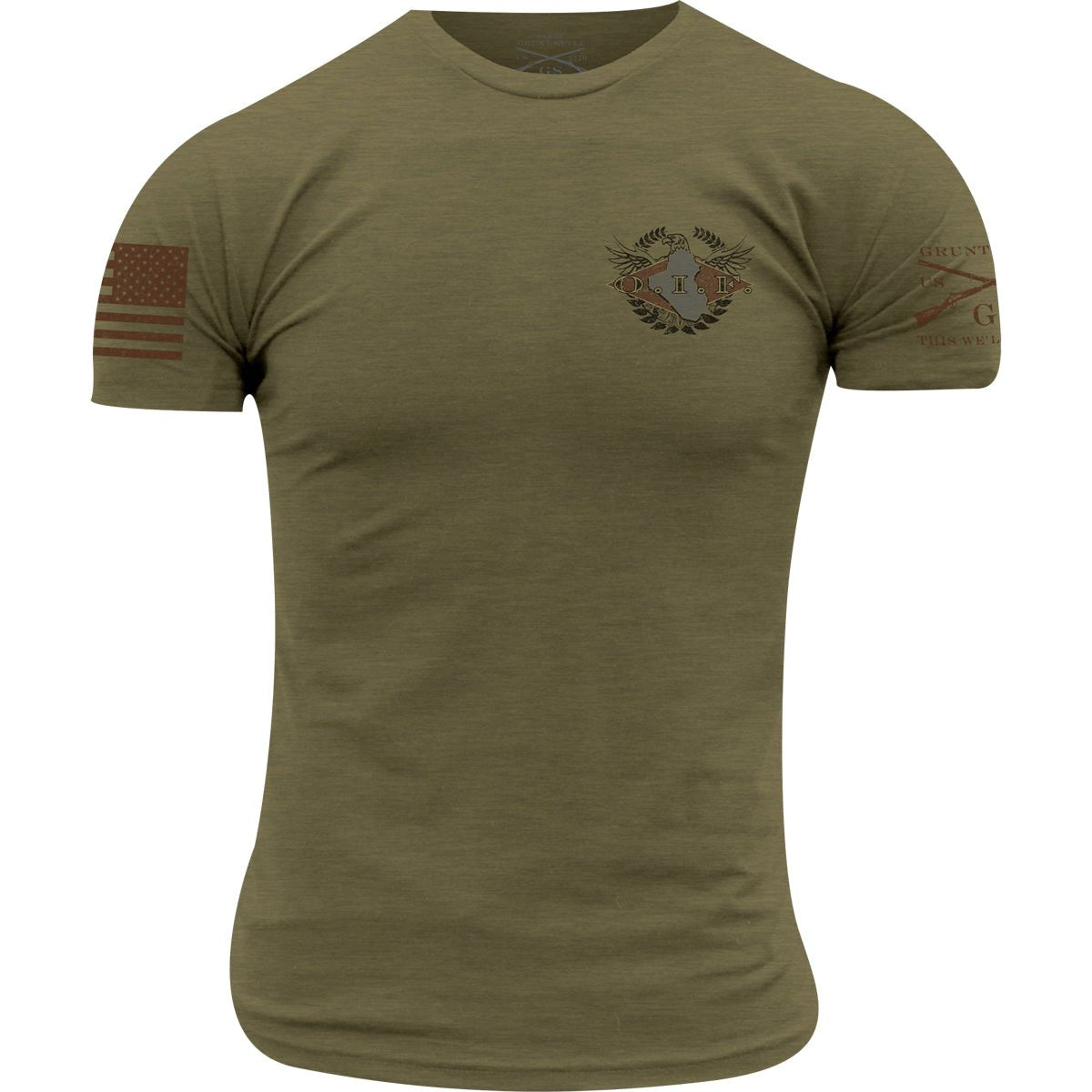 Grunt Style O.I.F. Veteran T-Shirt - Military Green - Forza Sports