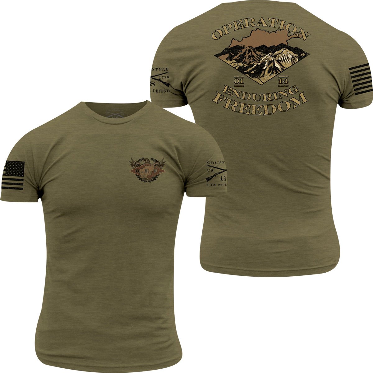 Grunt Style O.E.F. Veteran T-Shirt - Military Green - Forza Sports