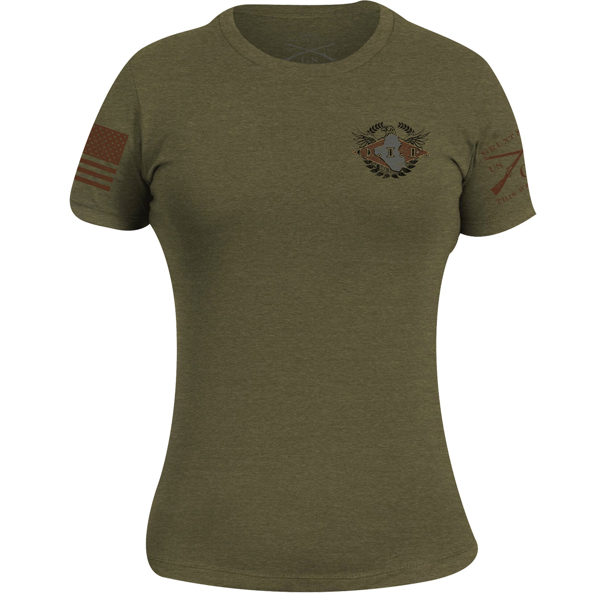 Grunt Style Women's O.I.F. Veteran T-Shirt - Military Green - Forza Sports