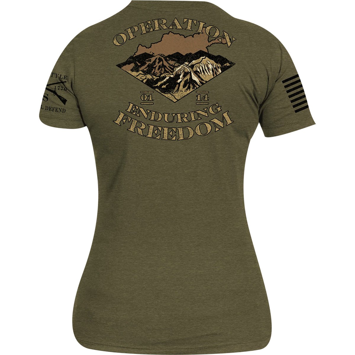 Grunt Style Women's O.E.F. Veteran T-Shirt - Military Green - Forza Sports