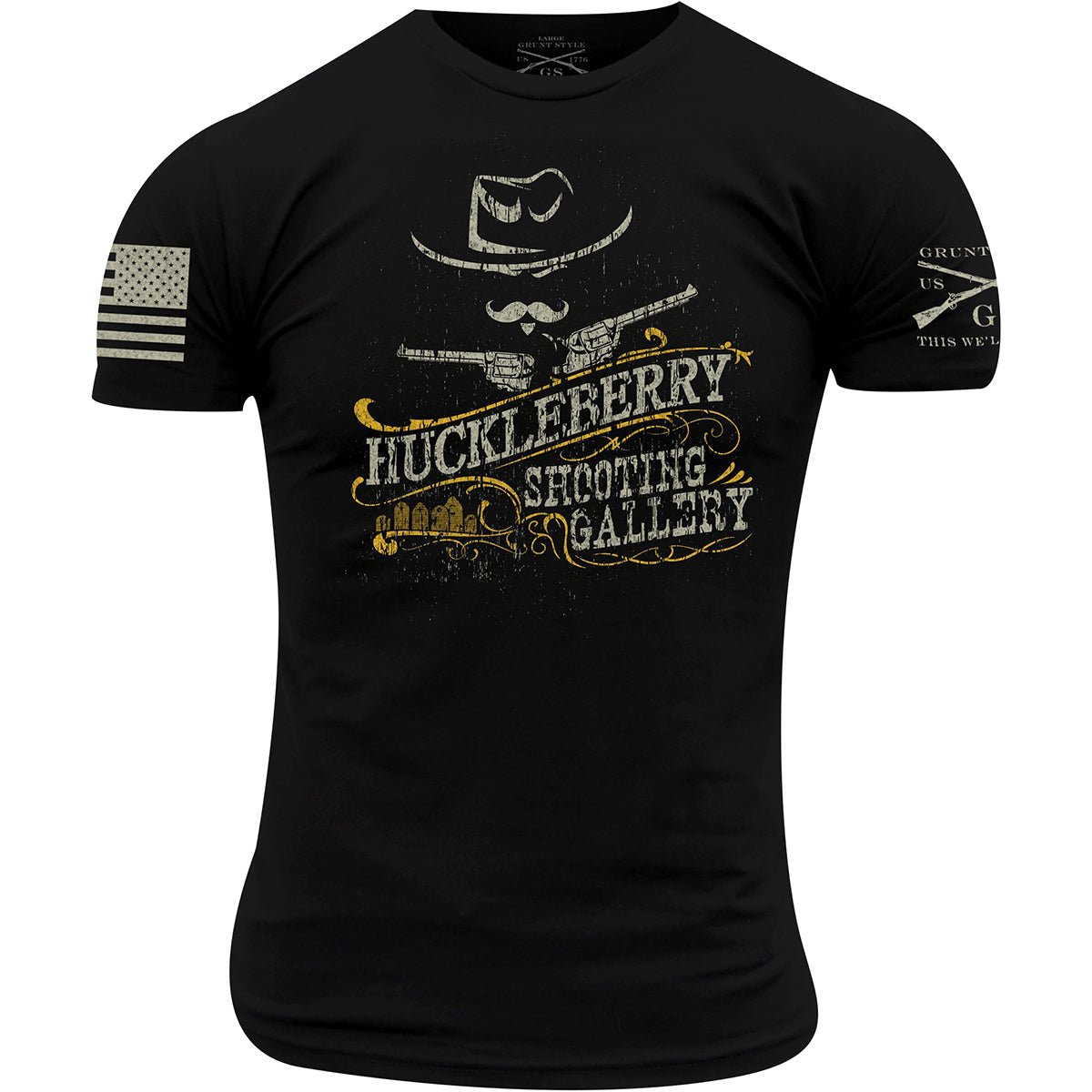 Grunt Style Huckleberry Shooting Gallery T-Shirt - Black - Forza Sports