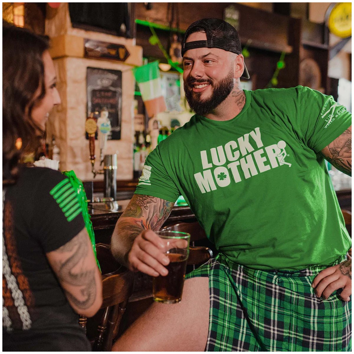 Grunt Style Lucky Mother T-Shirt - Kelly Green - Forza Sports
