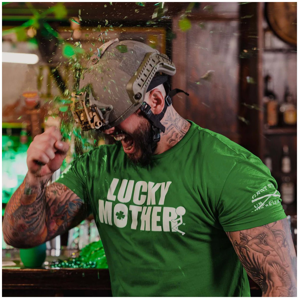 Grunt Style Lucky Mother T-Shirt - Kelly Green - Forza Sports