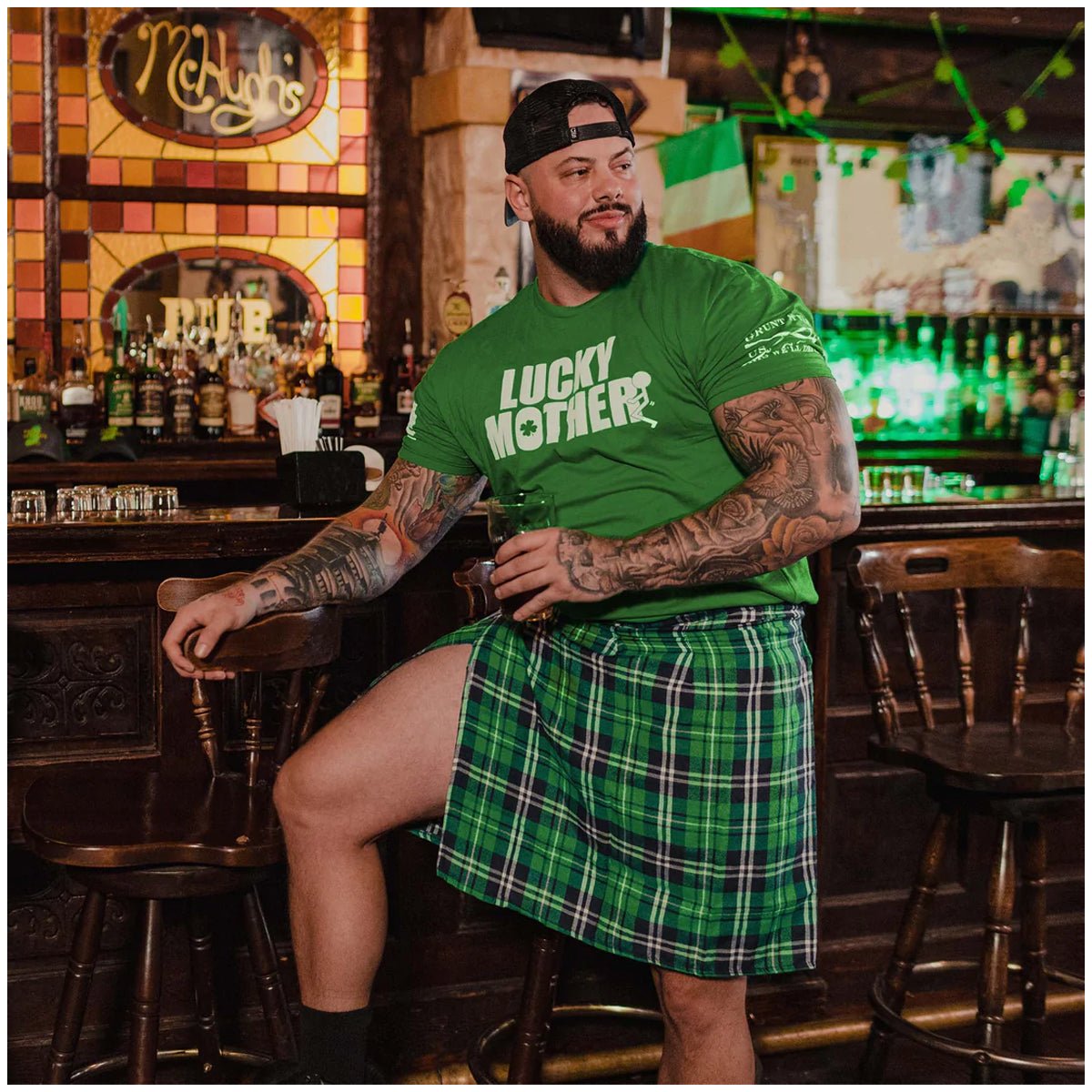 Grunt Style Lucky Mother T-Shirt - Kelly Green - Forza Sports