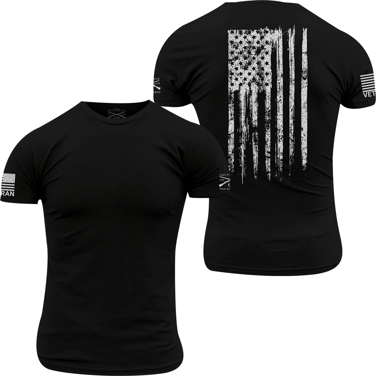 Grunt Style Veteran Flag T-Shirt - Black - Forza Sports