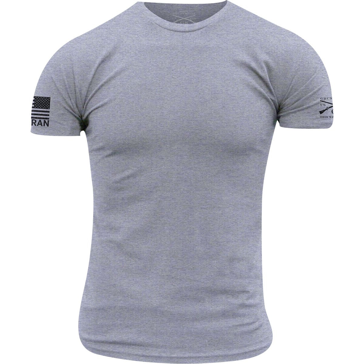 Grunt Style Veteran Flag T-Shirt - Heather Gray - Forza Sports