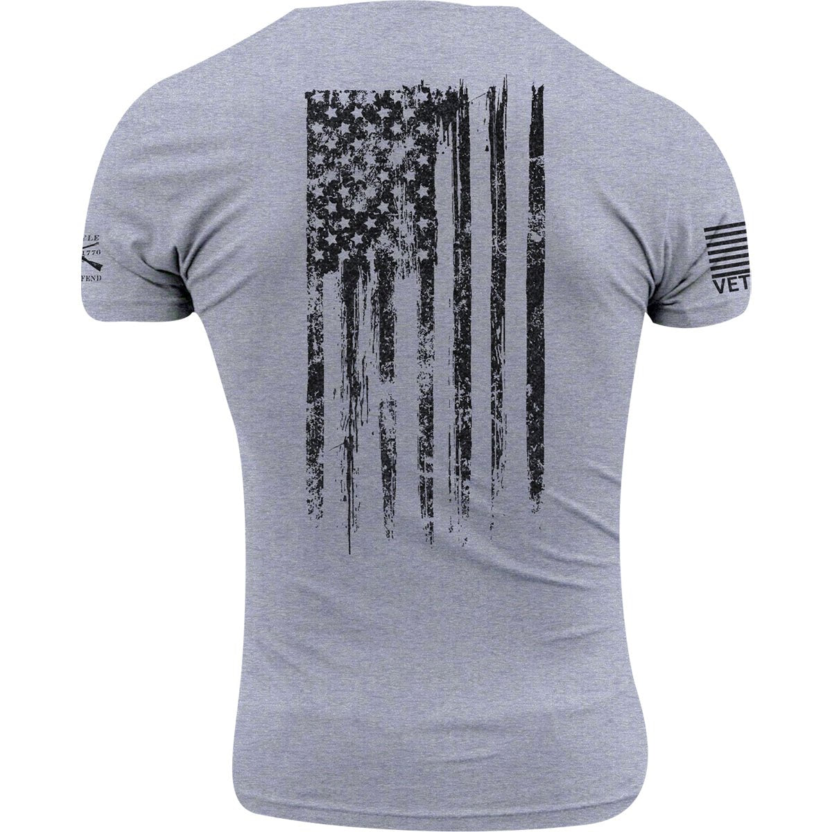Grunt Style Veteran Flag T-Shirt - Heather Gray - Forza Sports
