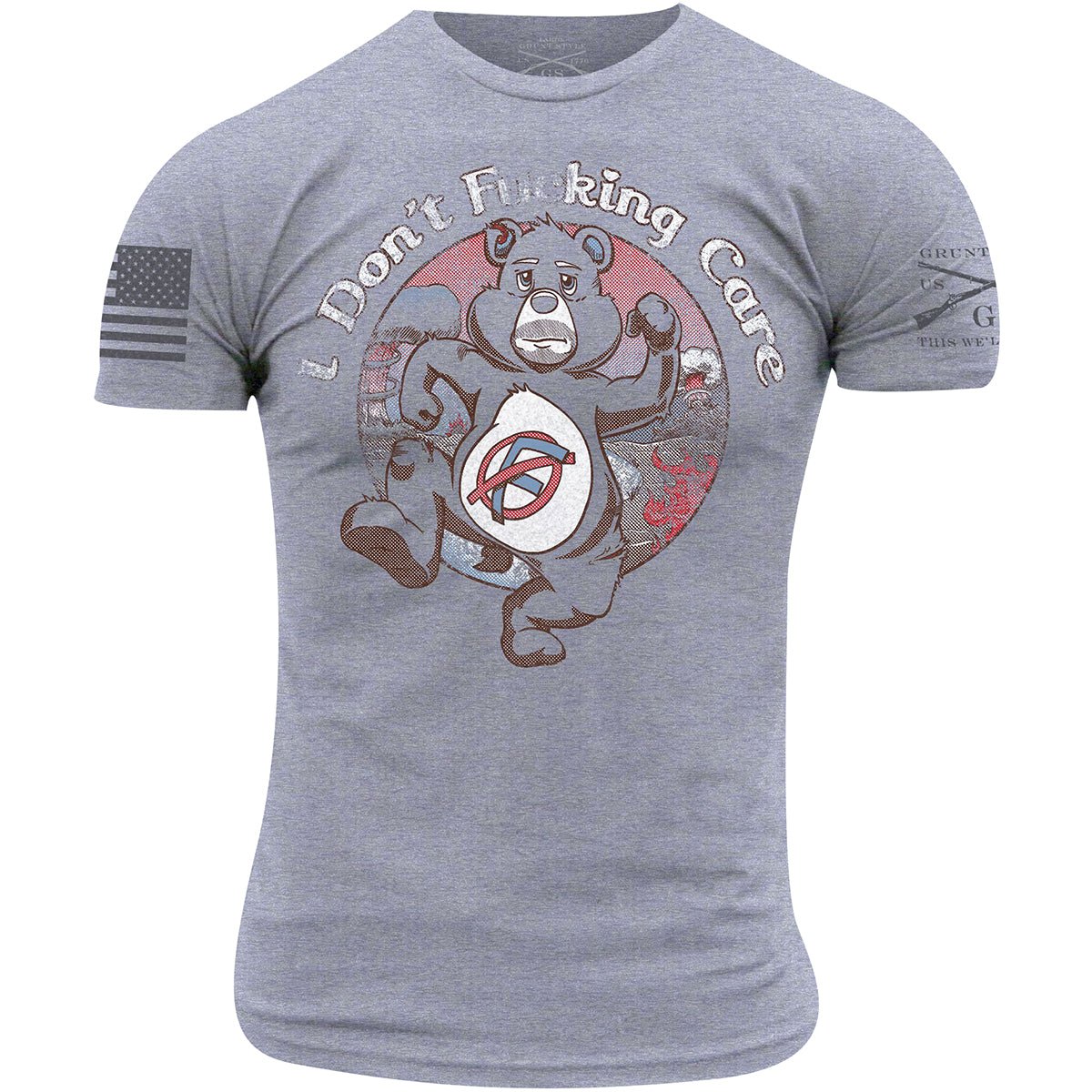 Grunt Style I Don't Fcking Care T-Shirt - Heather Gray - Forza Sports