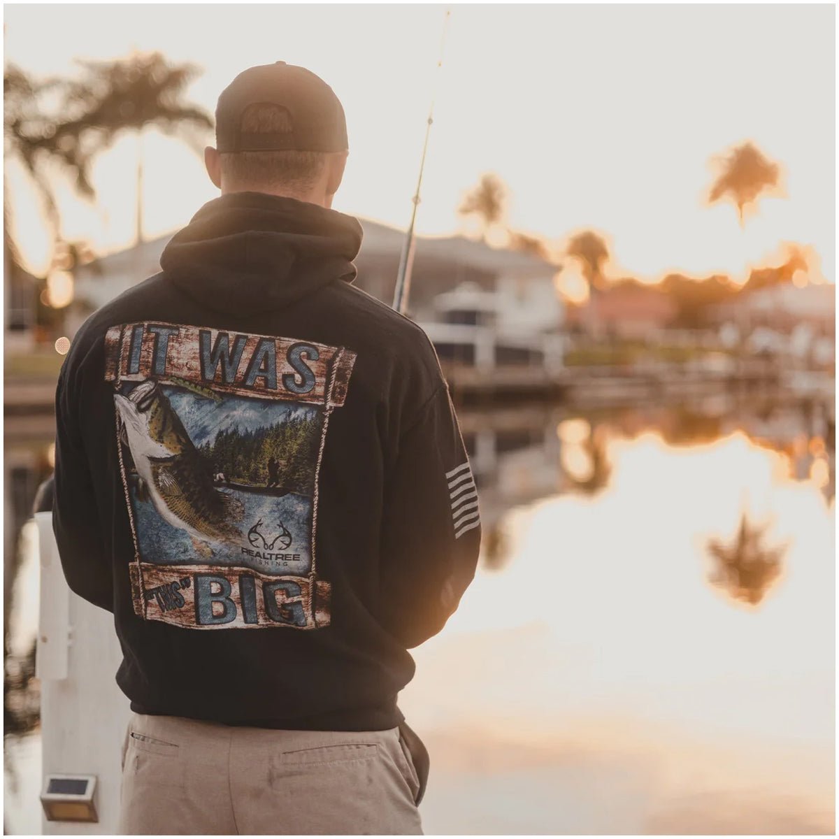 Grunt Style Reeltree Fishing - It Was This Big Pullover Hoodie - Black - Forza Sports