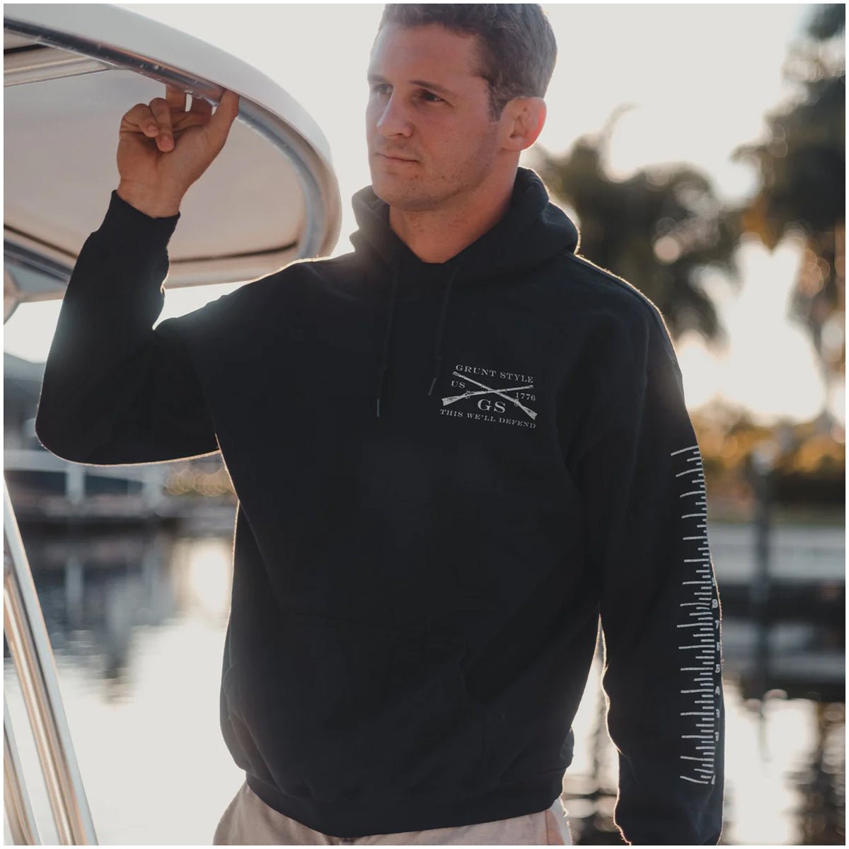 Grunt Style Reeltree Fishing - It Was This Big Pullover Hoodie - Black - Forza Sports