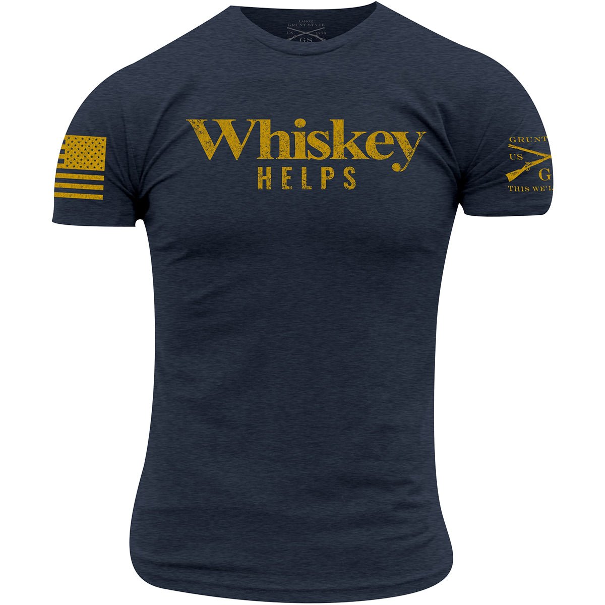 Grunt Style Whiskey Helps T-Shirt - Midnight Navy - Forza Sports