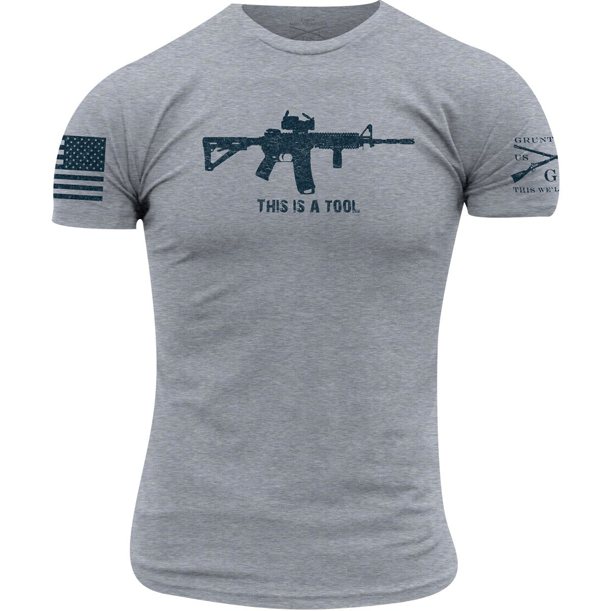Grunt Style I Am The Weapon T-Shirt - Dark Heather Gray - Forza Sports