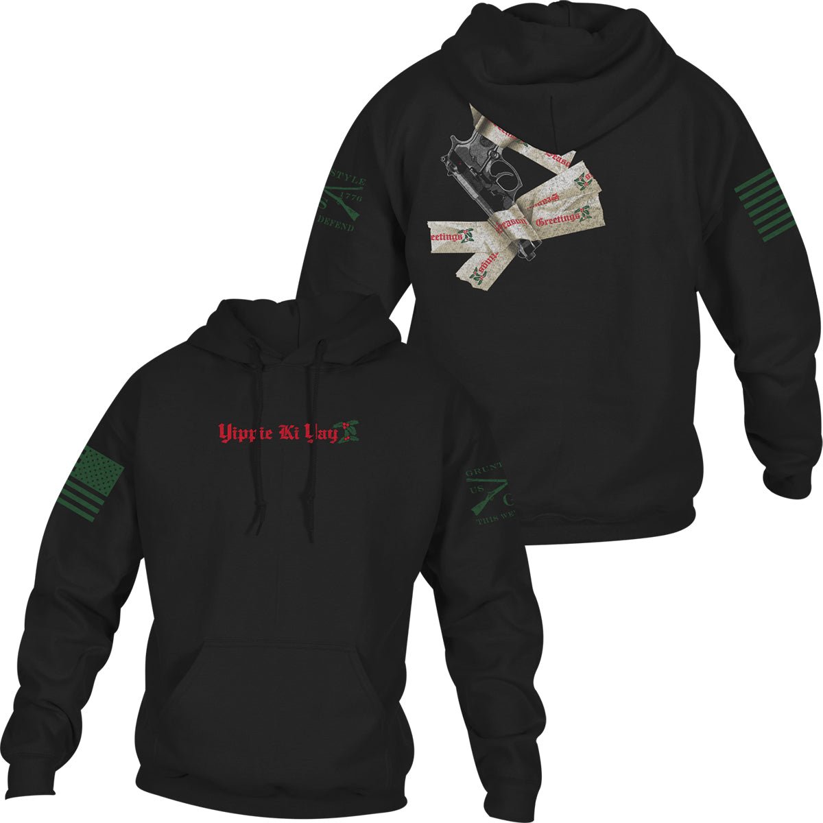 Grunt Style Yippie Ki Yay 2.0 Pullover Hoodie - Black - Forza Sports