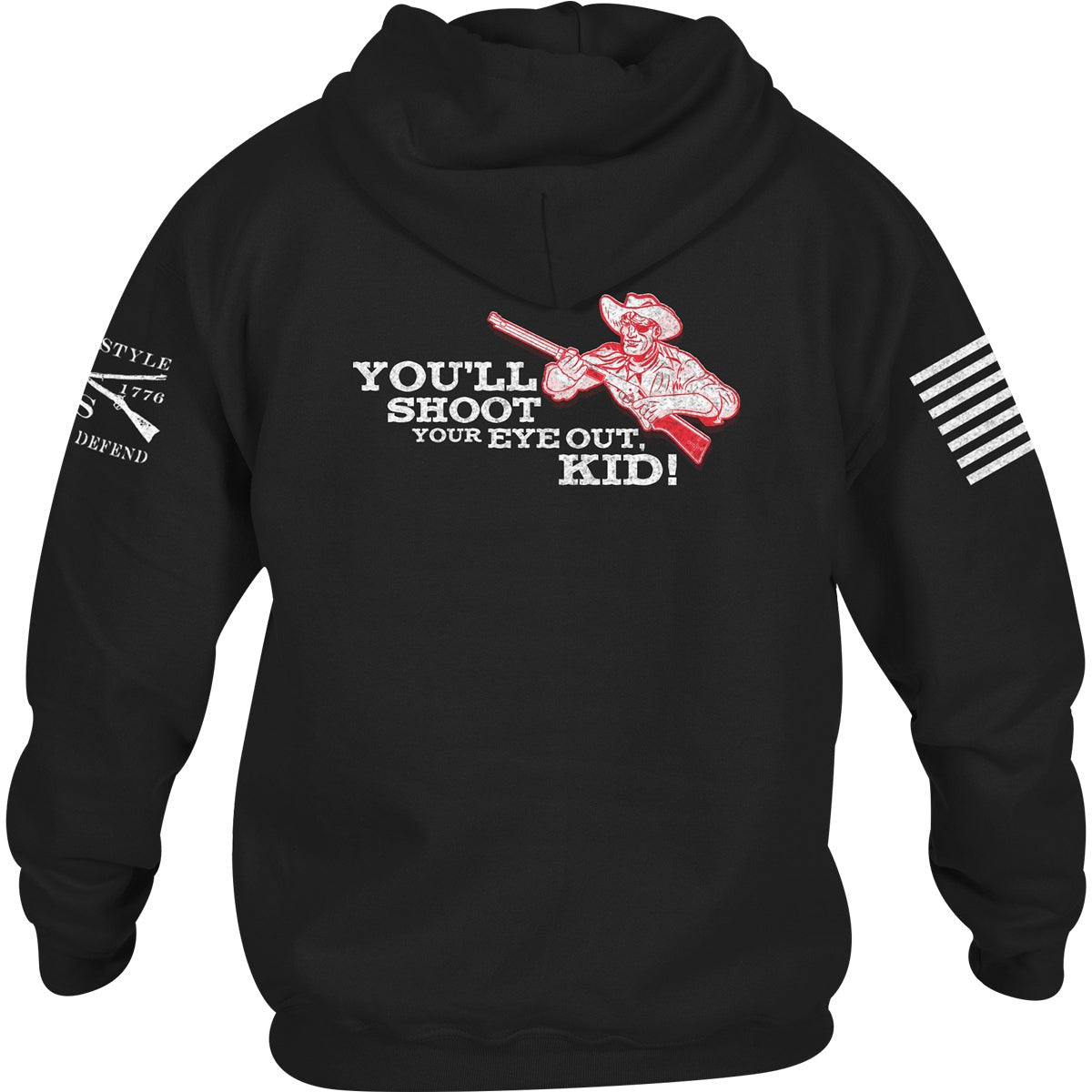 Grunt Style You'll Shoot Your Eye Out, Kid Pullover Hoodie - Black - Forza Sports