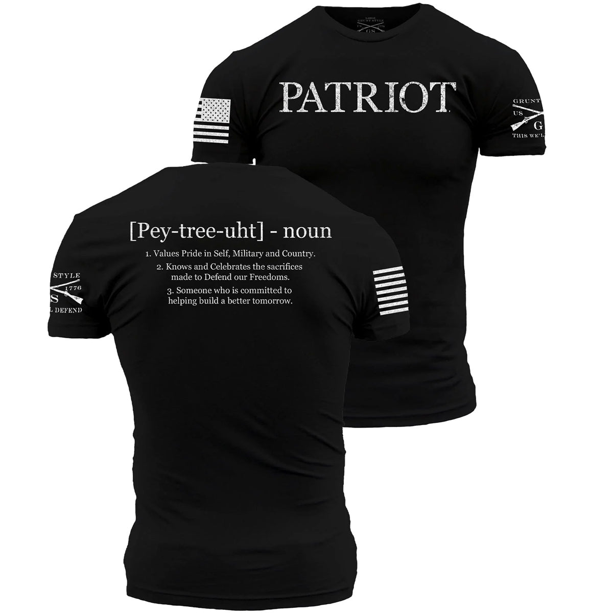 Grunt Style Patriot Defined T-Shirt - Black - Forza Sports