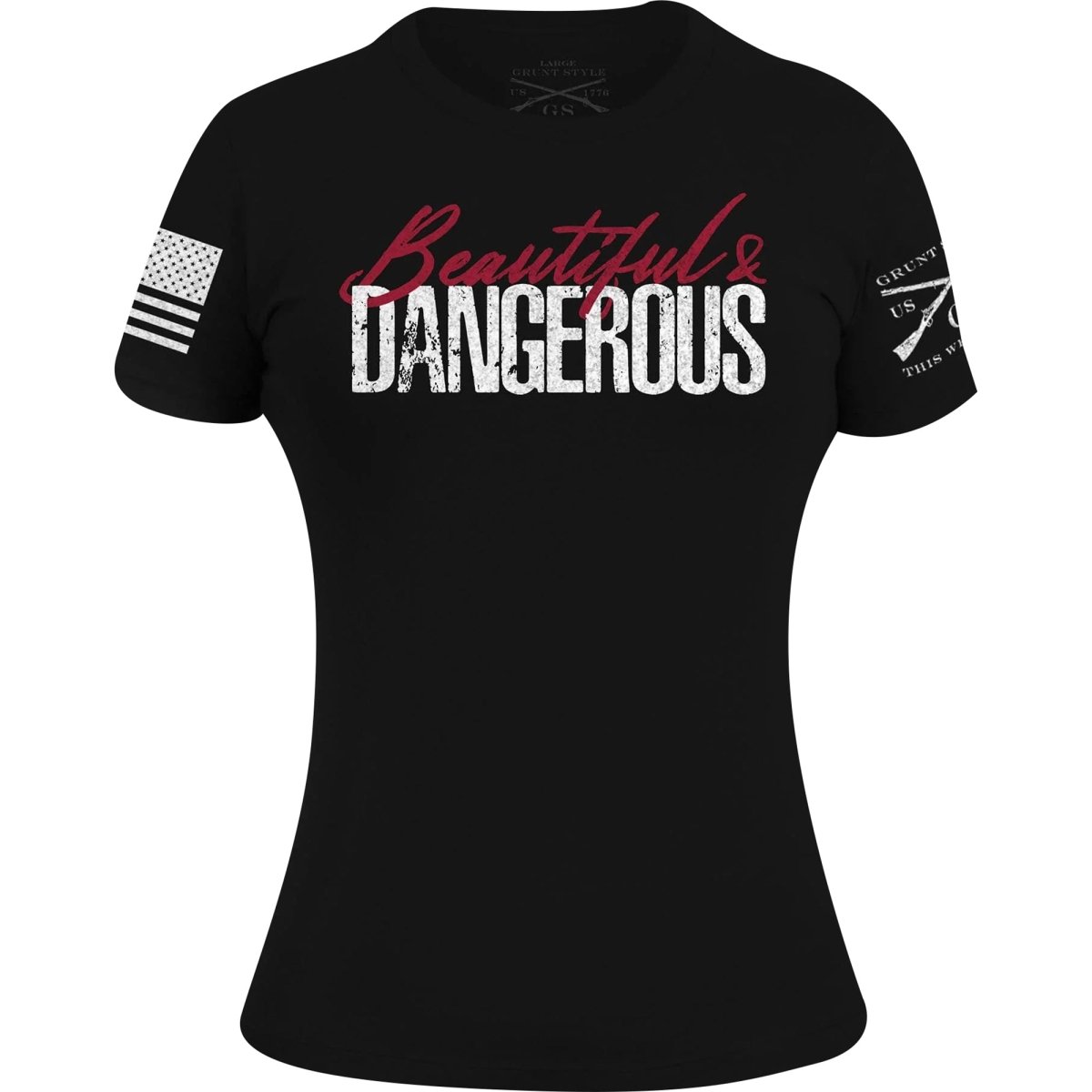 Grunt Style Women's Beautiful & Dangerous T-Shirt - Black - Forza Sports