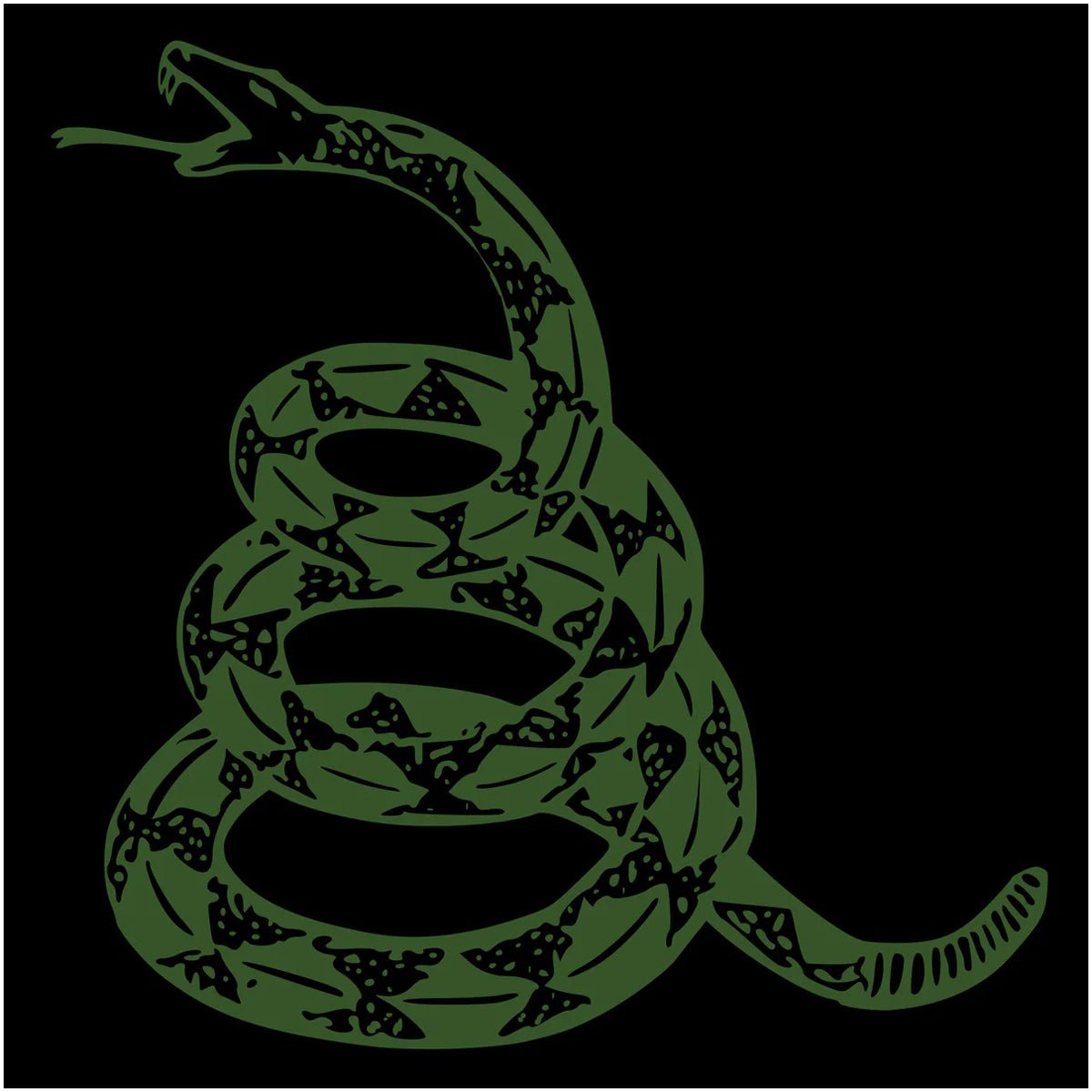 Grunt Style Concealed Gadsden 2.0 T-Shirt - Black/Green - Forza Sports