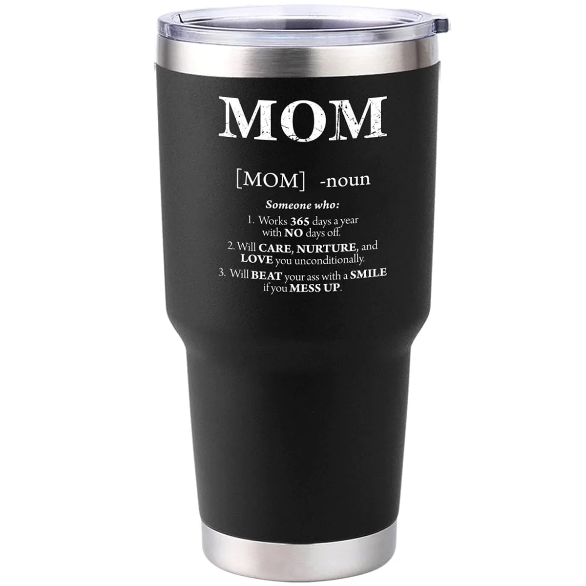 Grunt Style Mom Defined Vacuum Insulated Stainless Steel Tumbler - Black - Forza Sports