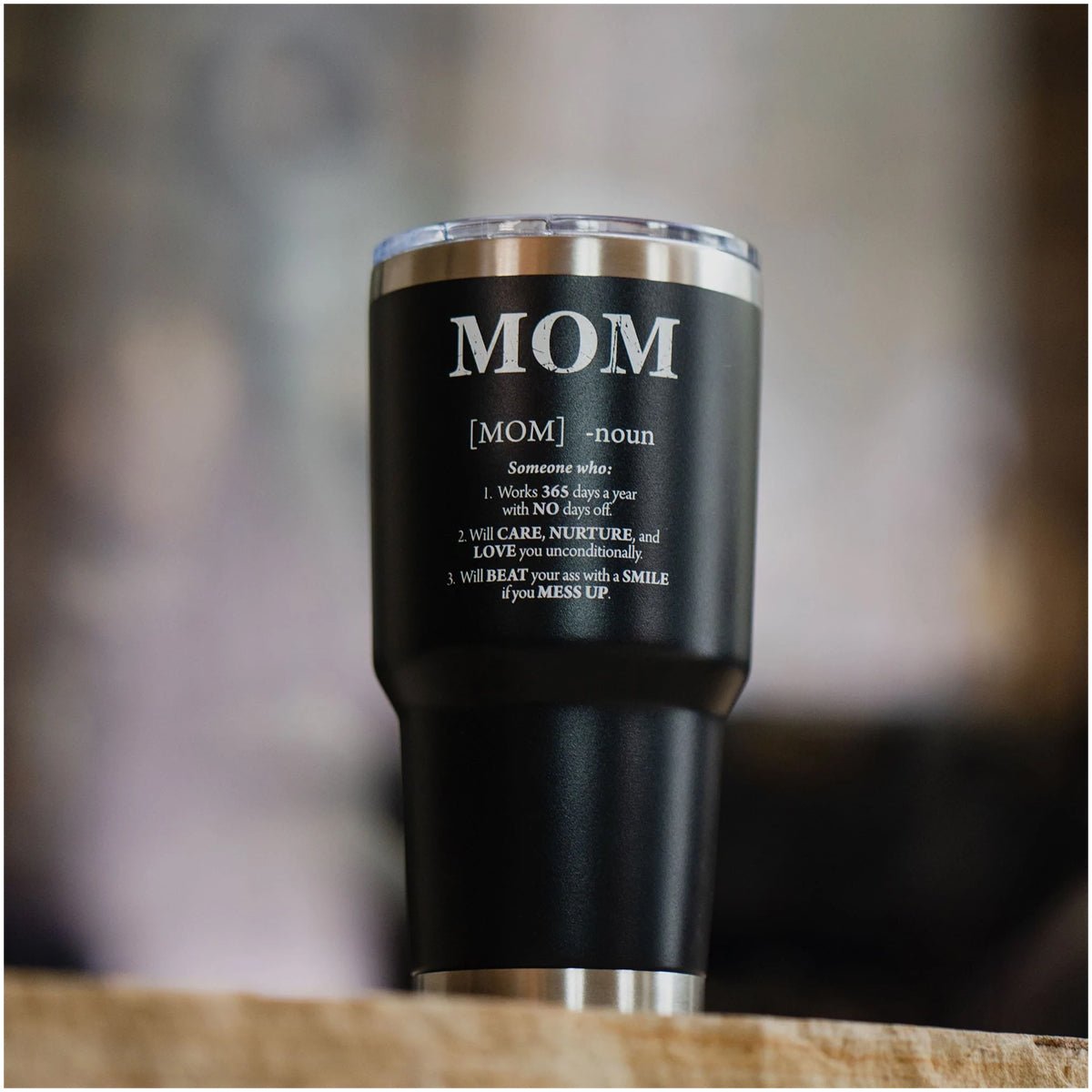 Grunt Style Mom Defined Vacuum Insulated Stainless Steel Tumbler - Black - Forza Sports