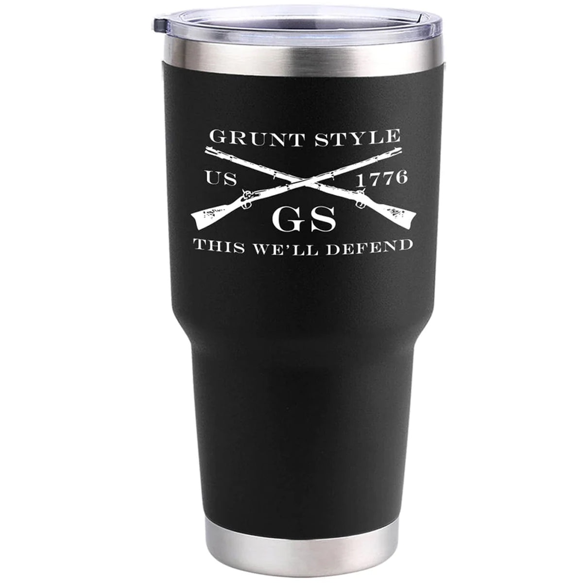 Grunt Style Beautiful Badass Vacuum Insulated Stainless Steel Tumbler - Black - Forza Sports