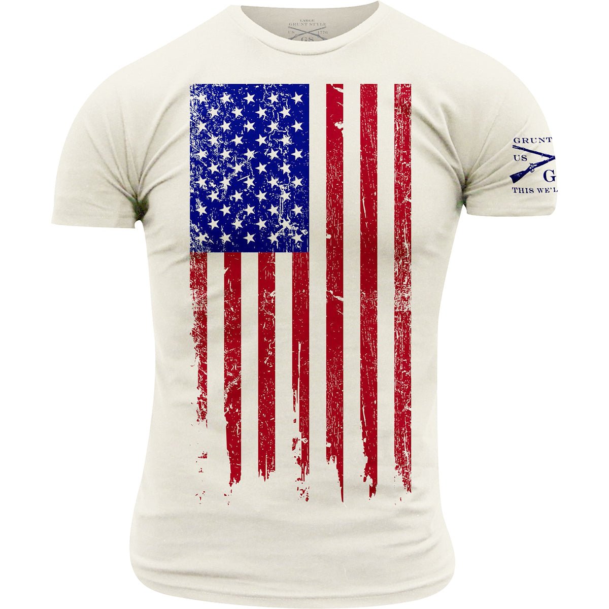 Grunt Style Full Color Flag T-Shirt - Natural - Forza Sports