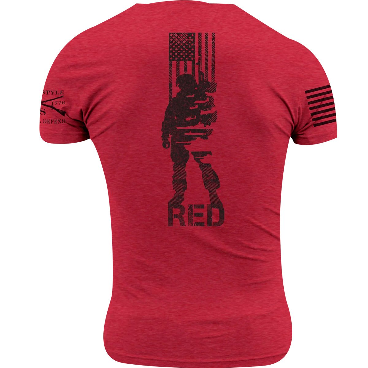 Grunt Style R.E.D. All Forces T-Shirt - Red - Forza Sports