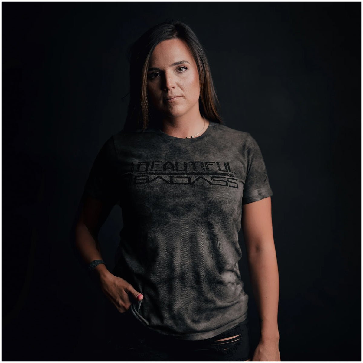 Grunt Style Women's Beautiful Badass T-Shirt - Black Wash - Forza Sports