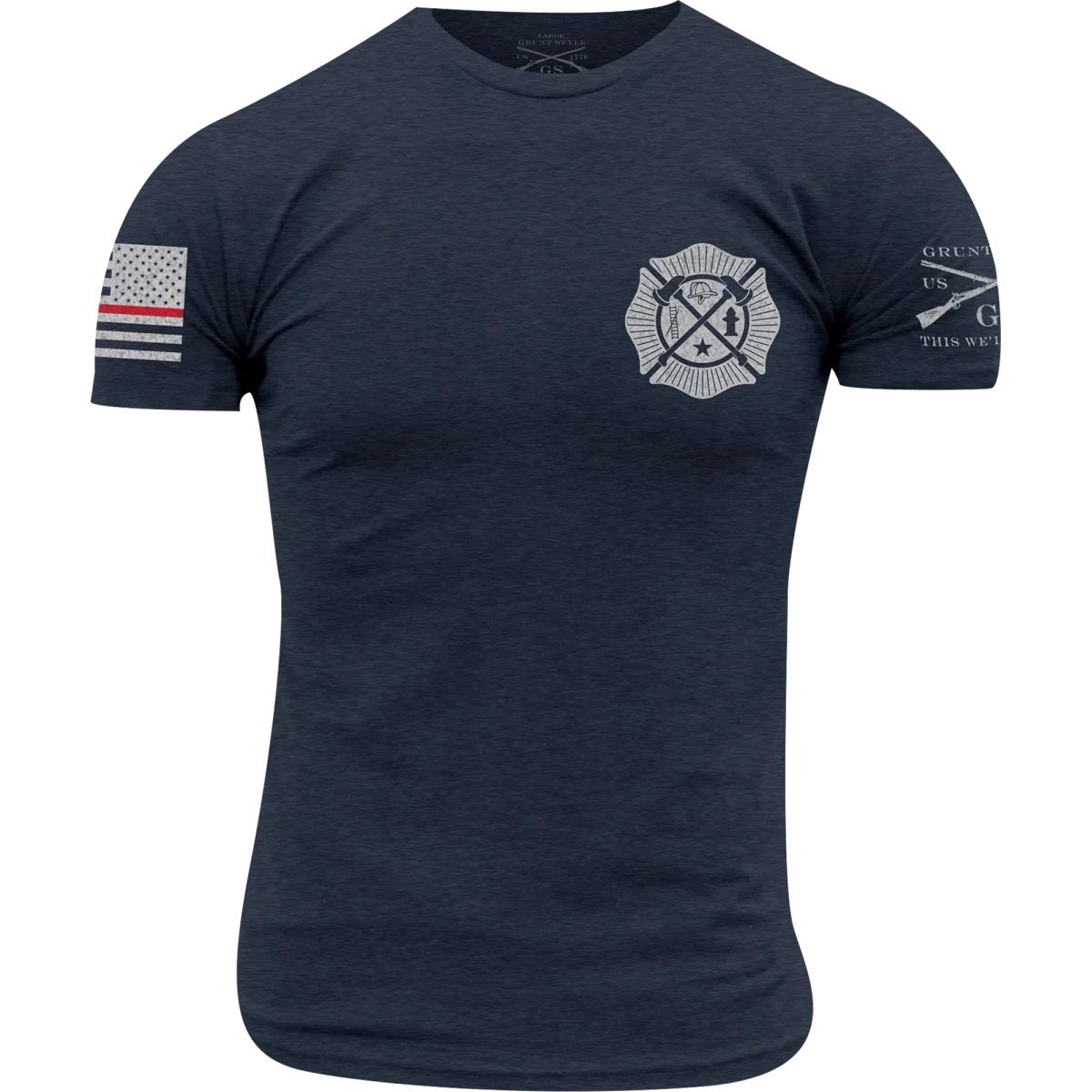 Grunt Style Wherever Flames May Rage T-Shirt - Navy - Forza Sports