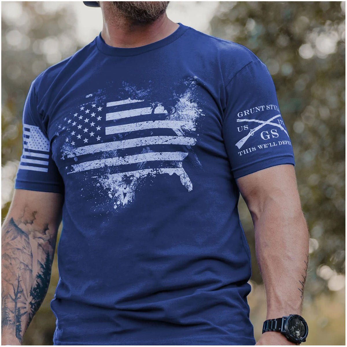 Grunt Style American Acid T-Shirt - Royal - Forza Sports