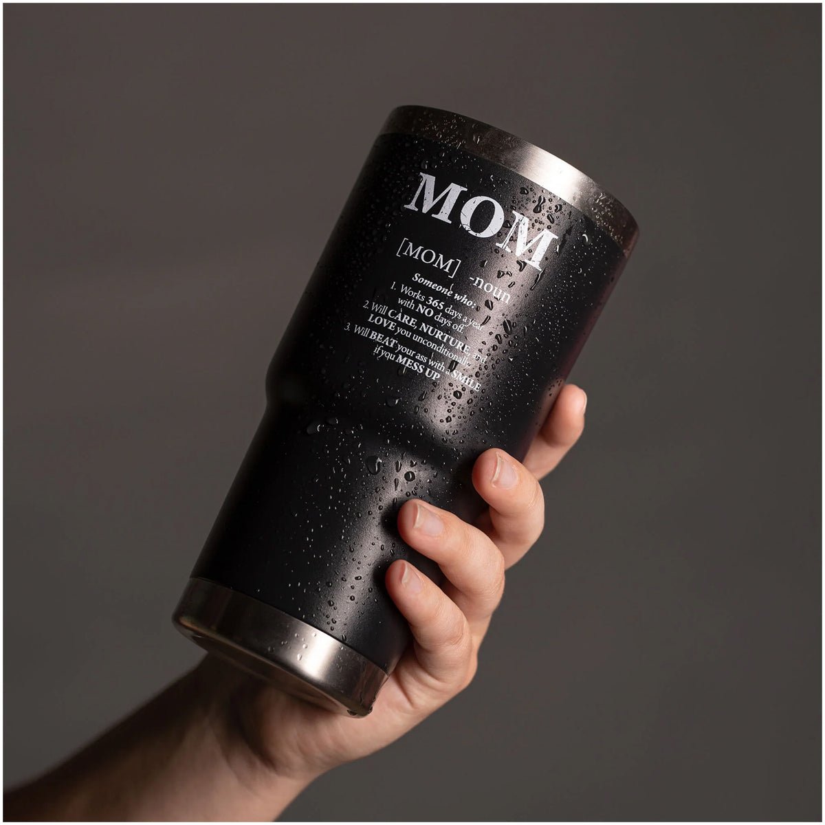 Grunt Style Mom Defined Vacuum Insulated Stainless Steel Tumbler - Black - Forza Sports