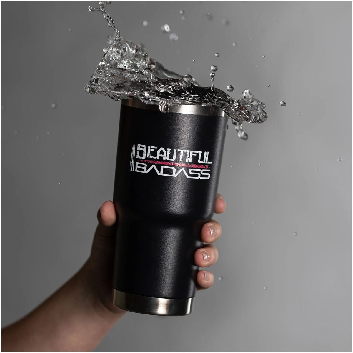 Grunt Style Beautiful Badass Vacuum Insulated Stainless Steel Tumbler - Black - Forza Sports