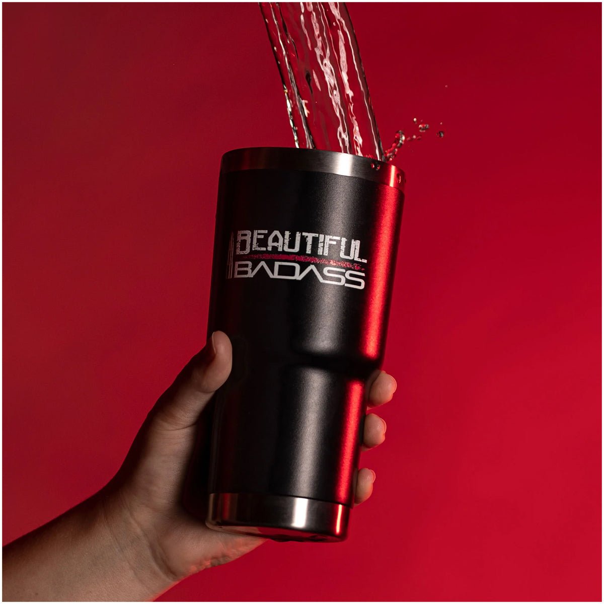 Grunt Style Beautiful Badass Vacuum Insulated Stainless Steel Tumbler - Black - Forza Sports