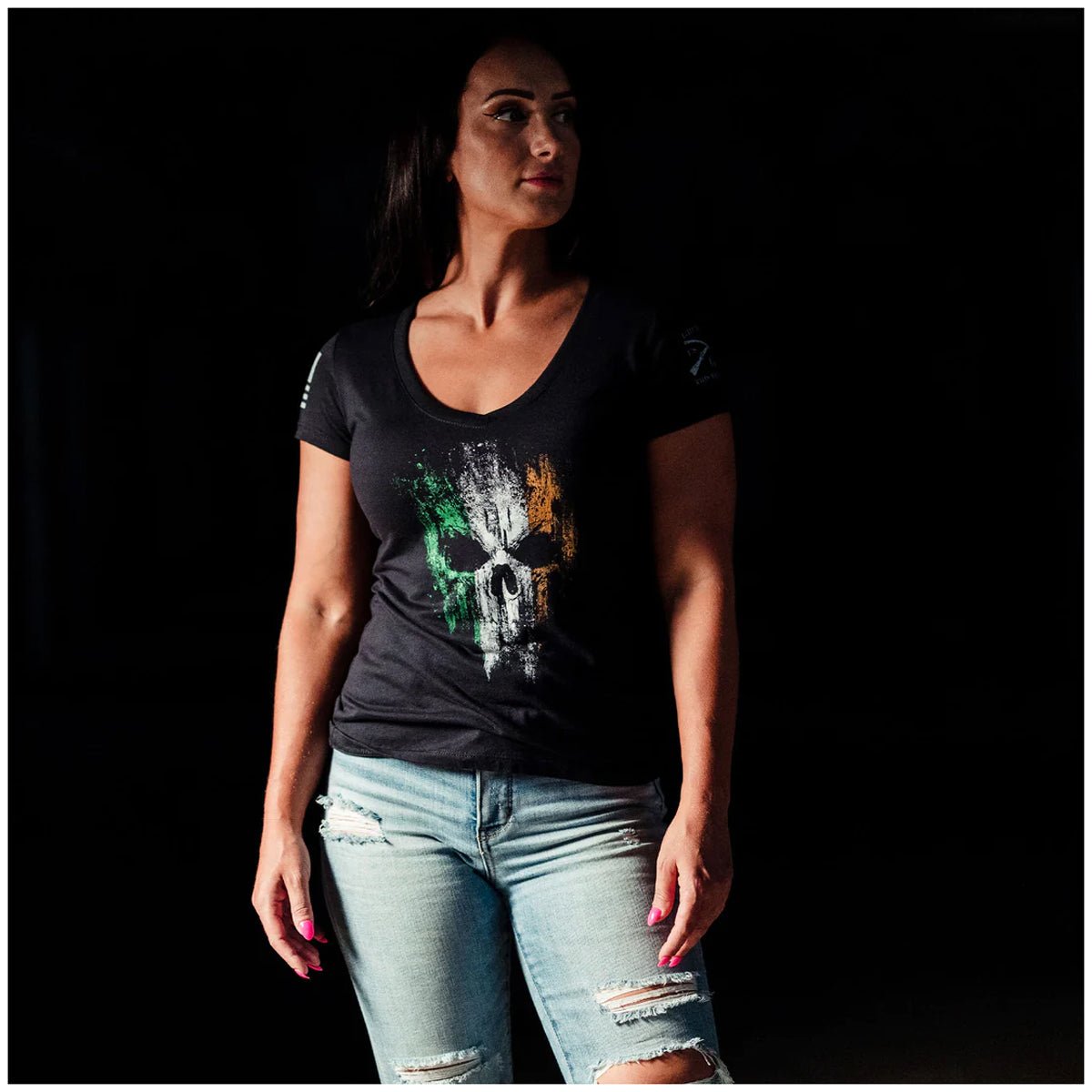 Grunt Style Women's Irish Reaper V - Neck T-Shirt - Black - Forza Sports