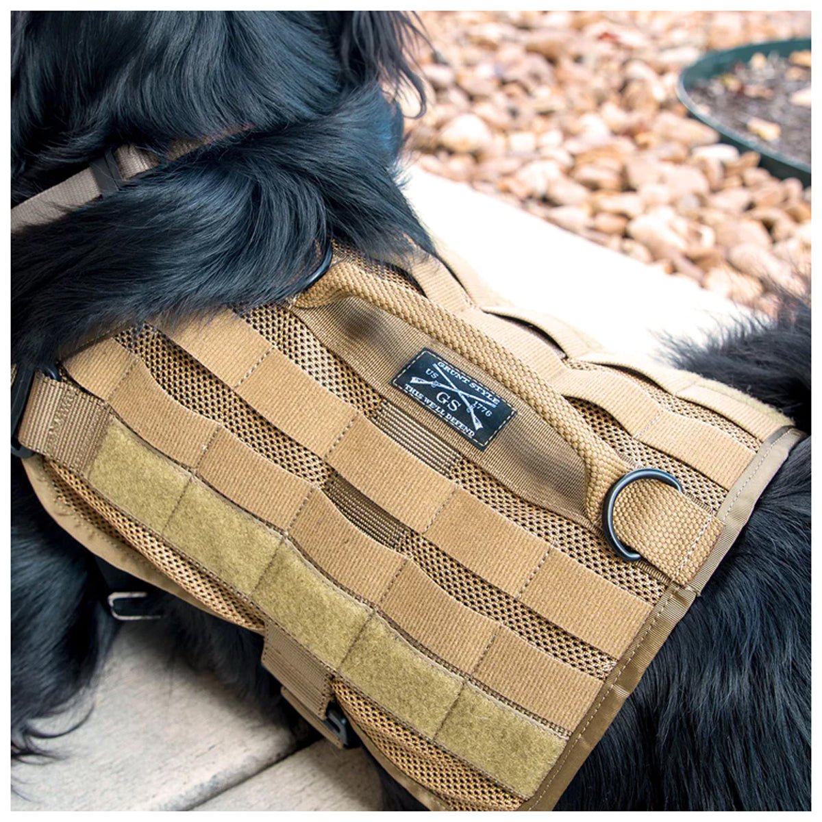 Grunt Style Mesh Tactical Dog Vest - Medium - Coyote - Forza Sports